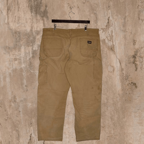 Desert Tan Dickies Carpenter Pants Baggy Fit Double Knees Canvas Black Label - Picture 2 of 6